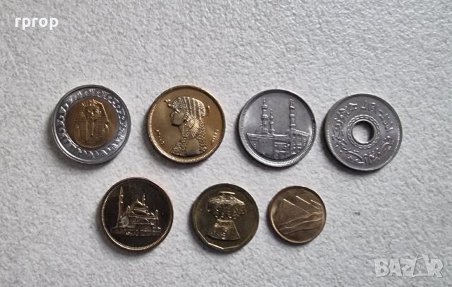 Египет. Лот. Египетски пиастри. Египетски паунд. UNC.  Чисто нови. 7 бройки., снимка 6 - Нумизматика и бонистика - 44236849