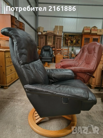 Relax кресло от естествена кожа , снимка 3 - Дивани и мека мебел - 52720460