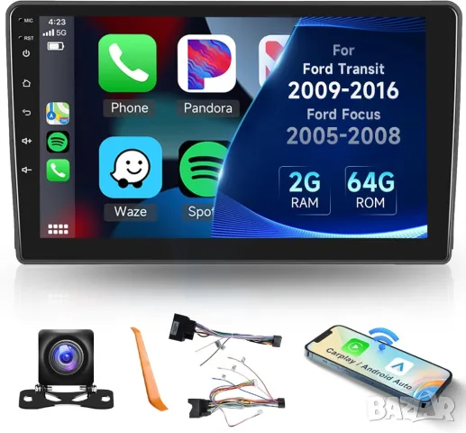 Мултимедия, Двоен дин, Навигация, за Ford Focus, Ford Transit, плеър, екран, Android, Transit, Focus, снимка 4 - Аксесоари и консумативи - 50334522