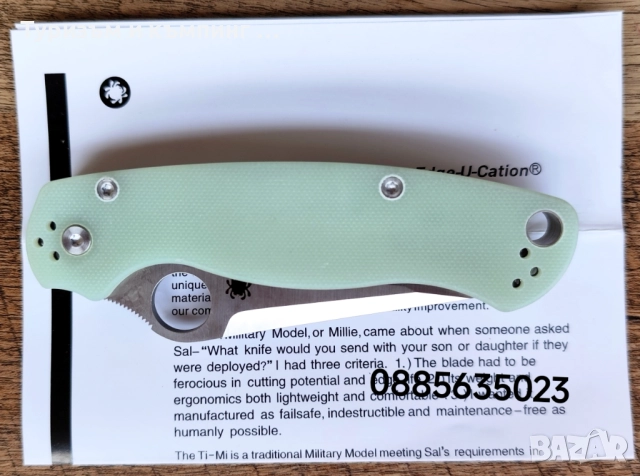 Сгъваем нож Spyderco PM2 Tanto, снимка 4 - Ножове - 52594854