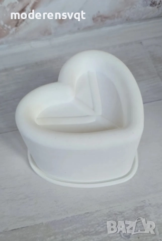 Силиконова форма сърце за торни свещи, снимка 3 - Форми - 51835814