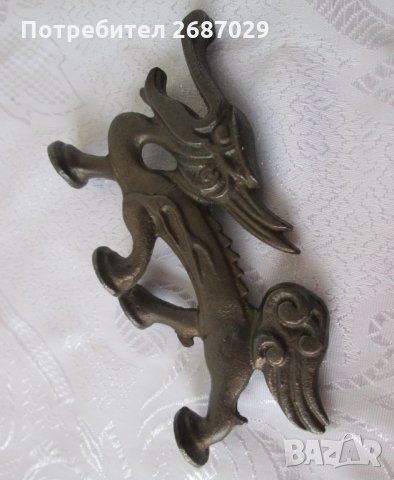 стара отварачка дракон метал фигура пластика, кибрит, пепелник, дракони, метал, снимка 7 - Статуетки - 29125920