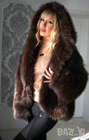 пухено палто , снимка 4 - Палта, манта - 52023784