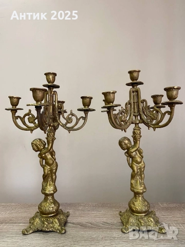 Антикварни свещники, снимка 6 - Антикварни и старинни предмети - 52737390