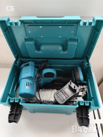 Мини моторен трион KraftWorld 38 V, 10 AH, 2 батерии, 2 вериги, снимка 6 - Моторни триони/резачки - 52883277