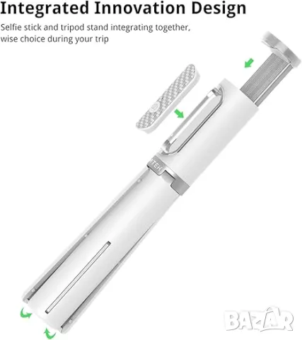 Bluetooth селфи стик статив разтегателен 3 в 1 селфи стик с безжично дистанционно, снимка 2 - Друга електроника - 47702115