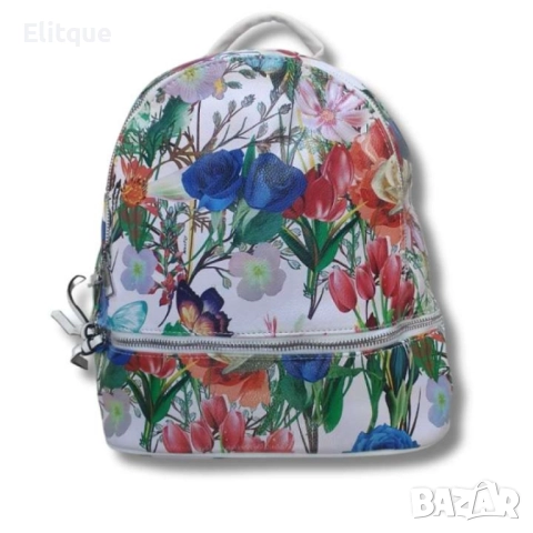 Стилна раничка с мотиви на пеперуди и цветя: Изразете своя индивидуален стил, снимка 6 - Раници - 52853989