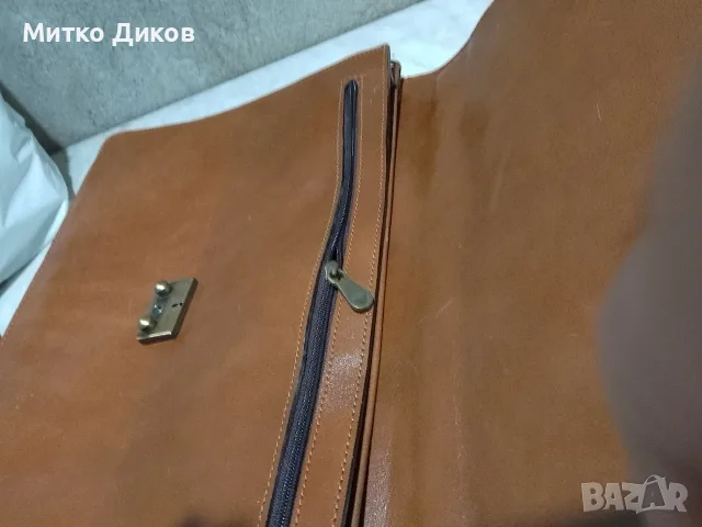 чанта естествена кожа през рамо и за ръка отлична а ключ 40х30х12см, снимка 8 - Чанти - 56182237