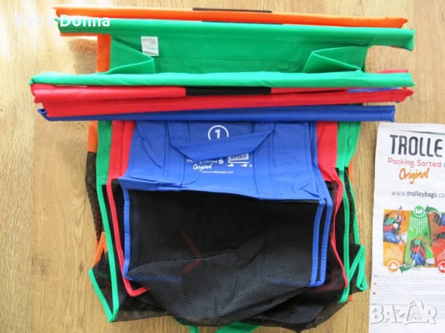 Пазарски чанти за многократна употреба Trolley Bags, 4бр, снимка 6 - Други - 32097838