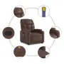 vidaXL Масажен наклоняем стол, кафяв, изкуствена кожа, снимка 8
