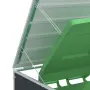 vidaXL Навес за 2 коша на колела, aнтрацит, 144x81x113 см, стомана, снимка 8