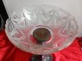  АРТ ДЕКО ,Голяма ФРУКТИЕРА Посререна , Кристално Стъкло, снимка 4