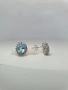 Сребърни обеци с естествен топаз, снимка 4