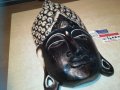 ГОЛЯМА маска стенна от дърво Буда декорирана 0311202206