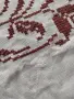 Бяла ленена покривка за маса бродирана на ръка с кръстат бод, снимка 12