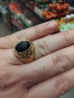 Мъжки овален пръстен с черен камък неръждаема стомана , много красив!, снимка 3
