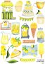 Скрапбук стикери за декорация планер лимони lemonade самозалепващ лист А5 - различни видове