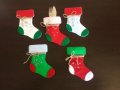 Коледни чорапчета за прибори / Коледна украса за маса 