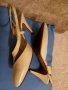 Бежови елегантни, кожени сандали, снимка 3