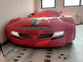2 броя оригинални детски легла-кола Biturbo – червени. Всяко от тях е с матрак.  Дизайн на истински , снимка 1