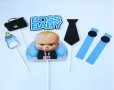 Бебе Бос Boss Baby born leader прав топер топери картонена украса декорация за торта, снимка 2