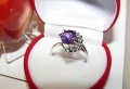925 сребърен пръстен с аметист подходящ за подарък, снимка 1