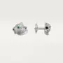 CARTIER Panthere de Cartier White Gold Stud Paved Diamond Дамски Обеци, снимка 4