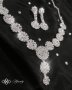 КОМПЛЕКТ VITTORIA / Луксозен дамски комплект бижута с кристали от 2 части “Vittoria” – колие и обеци, снимка 1 - Бижутерийни комплекти - 42676661