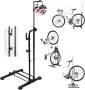 Favoto Bike Rack Stand Floor - Вертикална стойка за велосипеди, за велосипеди 20-29 инча, черна, снимка 1