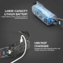 Нови 2 броя LED челник акумулаторен IPX4 сензор 9 режима 3000LM фар глава, снимка 5