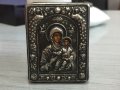 Сребърна икона на Света Богородица №4521 , снимка 1 - Антикварни и старинни предмети - 42164564