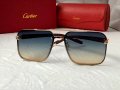 Cartier висок клас мъжки слънчеви очила с дървени дръжки, снимка 3