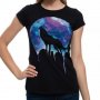 Нова дамска тениска с дигитален печат Вълк - Луна, Серия вълци, снимка 1