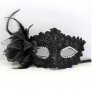 черна червена твърда Домино маска с пандела  за лице очи карнавал парти, снимка 3