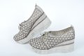NEW! Дамски обувки на платформа с перфорация-Естествена кожа, снимка 1 - Дамски ежедневни обувки - 40320816