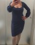 Sisley тъмно лилава рокля плетиво, снимка 4