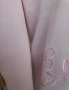 Бледорозова блуза фино тънко плетиво с бродерия и 7/8 дължина на ръкава , снимка 2