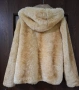 Дамски кожух от естествена кожа с качулка, размер М, снимка 10