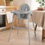Детско столче за хранене, сиво, снимка 7