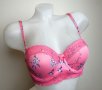 75В нов с етикет розов сутиен с флорални мотиви, снимка 6