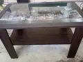 Холна маса с принт стъкло върху плота, снимка 5