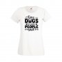 Дамска тениска Свети Валентин Love Dogs Because People Suck, снимка 3