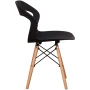 Модерни столове с крака от масивна дървесина и седалка от полипропилен, к-кт от 6 бр. LQ-266YMS-6HEI, снимка 2