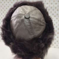 Дамска кожена шапка - 5 avangard-burgas , снимка 2 - Шапки - 44242228