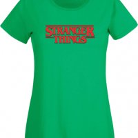Дамска Тениска Stranger Things Logo,Филм,Сериал,, снимка 6 - Тениски - 37318675