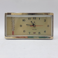 Стар китайски будилник с термометър(1.5), снимка 1 - Антикварни и старинни предмети - 44749268