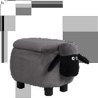 Детска табуретка с ракла - сива овца, снимка 2 - Столове - 33721634