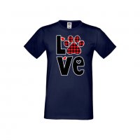 Мъжка тениска Свети Валентин Love Dog Paw, снимка 6 - Тениски - 35649959