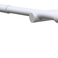 омплект корнизи GARDINIA Crete цилиндър, 120-210 см, метал, бял, снимка 2 - Пердета и завеси - 40305478