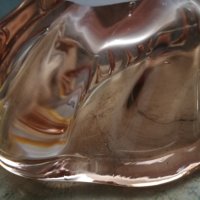 Пепелник цветно розово кристално стъкло ръчна изработка, снимка 4 - Декорация за дома - 44449371
